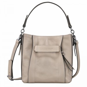 Grey Longchamp 3D S Crossbody bag - Leather UK | 10215HCV299