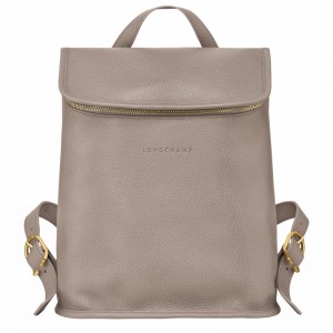 Grey Longchamp Le FOULONNÉ Backpack - Leather UK | 10195021P55