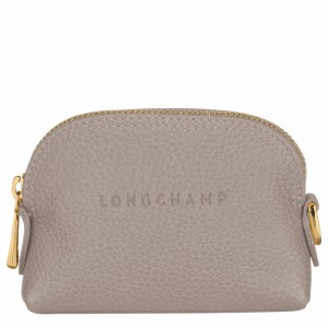 Grey Longchamp Le FOULONNÉ Coin purse - Leather UK | L3686021P55