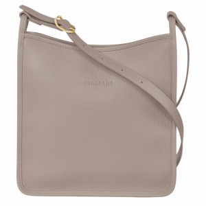 Grey Longchamp Le FOULONNÉ M Crossbody bag - Leather UK | 10140021P55