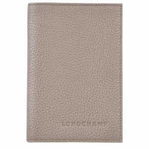 Grey Longchamp Le FOULONNÉ Passport cover - Leather UK | L3416021P55-