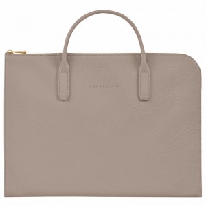 Grey Longchamp Le FOULONNÉ S Briefcase - Leather UK | L2115021P55