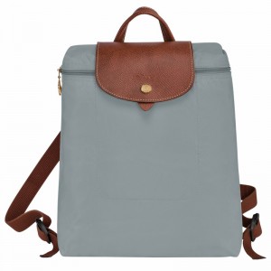 Grey Longchamp Le Pliage Original M Backpack - Recycled canvas UK | L1699089P80