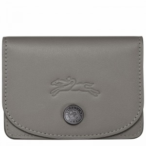 Grey Longchamp Le Pliage Xtra Card holder - Leather UK | 30039987P55-