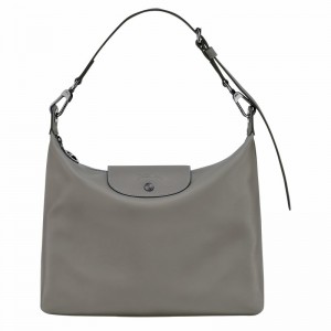 Grey Longchamp Le Pliage Xtra M Hobo bag - Leather UK | 10189987P55