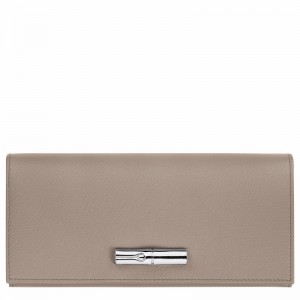 Grey Longchamp Le Roseau Flap wallet - Leather UK | L3044HFP266