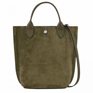 Khaki Longchamp Cabas XS Tote bag - Leather UK | 10276HFO292