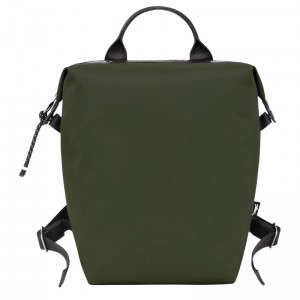 Khaki Longchamp Le Pliage Energy L Backpack - Recycled canvas UK | 10166HSR892