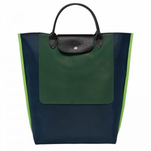 Navy Longchamp Cabas M Tote bag - Canvas UK | 10264093006