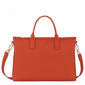 Orange Longchamp Le FOULONNÉ S Briefcase - Leather UK | 20032021685-