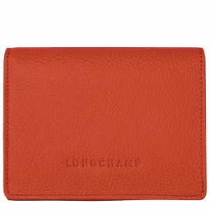 Orange Longchamp Le FOULONNÉ Wallet - Leather UK | 30021021685-