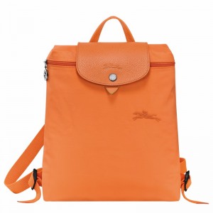 Orange Longchamp Le Pliage Green M Backpack - Recycled canvas UK | L1699919P54-