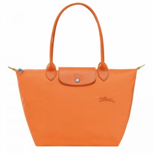 Orange Longchamp Le Pliage Green M Tote bag - Recycled canvas UK | L2605919P54