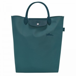 Peacock Longchamp Le Pliage Green M Tote bag - Canvas UK | 10168919P89-