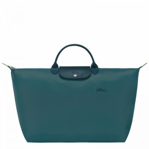 Peacock Longchamp Le Pliage Green S Travel bag - Recycled canvas UK | L1624919P89-