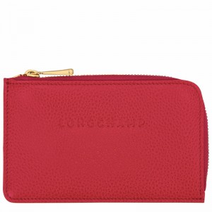 Red Longchamp Le FOULONNÉ Card holder - Leather UK | 30036021C39-