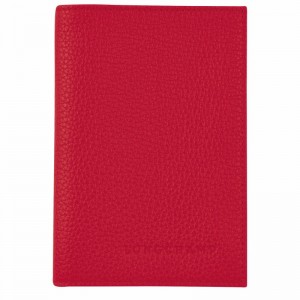 Red Longchamp Le FOULONNÉ Passport cover - Leather UK | L3416021C39-