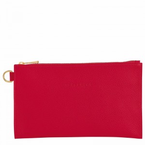 Red Longchamp Le FOULONNÉ Pouch - Leather UK | L2541021C39