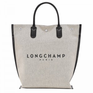 White Longchamp Essential M Tote bag - Canvas UK | 10211HSG037