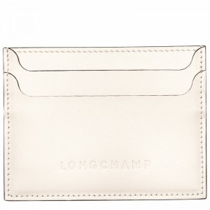 White Longchamp Le FOULONNÉ Card holder - Leather UK | L3218HFI037