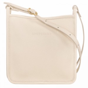 White Longchamp Le FOULONNÉ S Crossbody bag - Leather UK | 10138021555