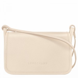 White Longchamp Le FOULONNÉ XS Clutch - Leather UK | 10133021555