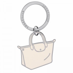 White Longchamp Le Pliage Key rings - Metal UK | 36070MET037