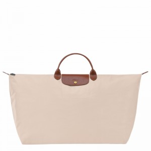 White Longchamp Le Pliage Original M Travel bag - Recycled canvas UK | L1625089P71-