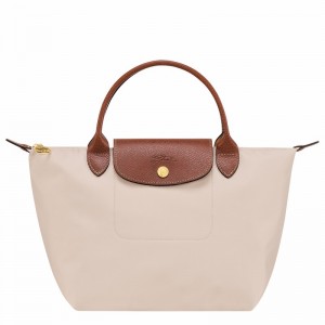 White Longchamp Le Pliage Original S Handbag - Recycled canvas UK | L1621089P71