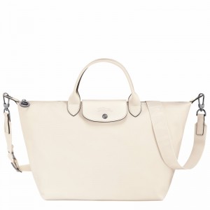 White Longchamp Le Pliage Xtra L Handbag - Leather UK | 10201987037-