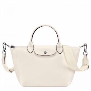 White Longchamp Le Pliage Xtra S Handbag - Leather UK | L1512987037