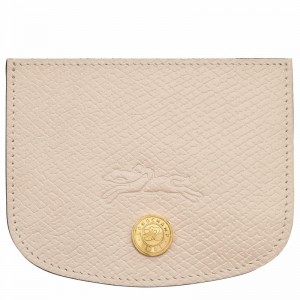 White Longchamp ÉPURE Card holder - Leather UK | 30031HYZ555-