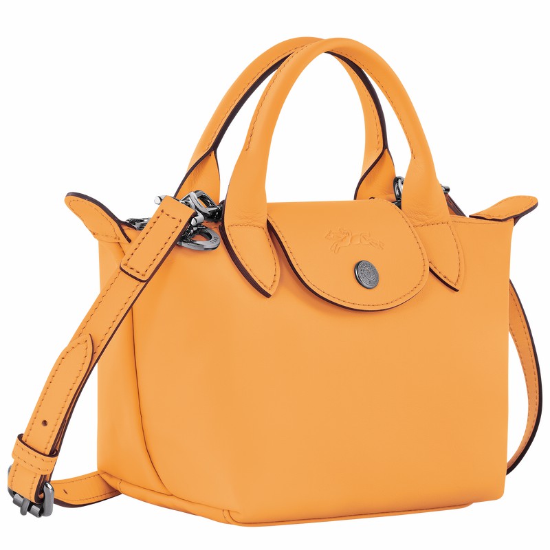 Apricot Longchamp Le Pliage Xtra XS Handbag - Leather UK | L1500987222