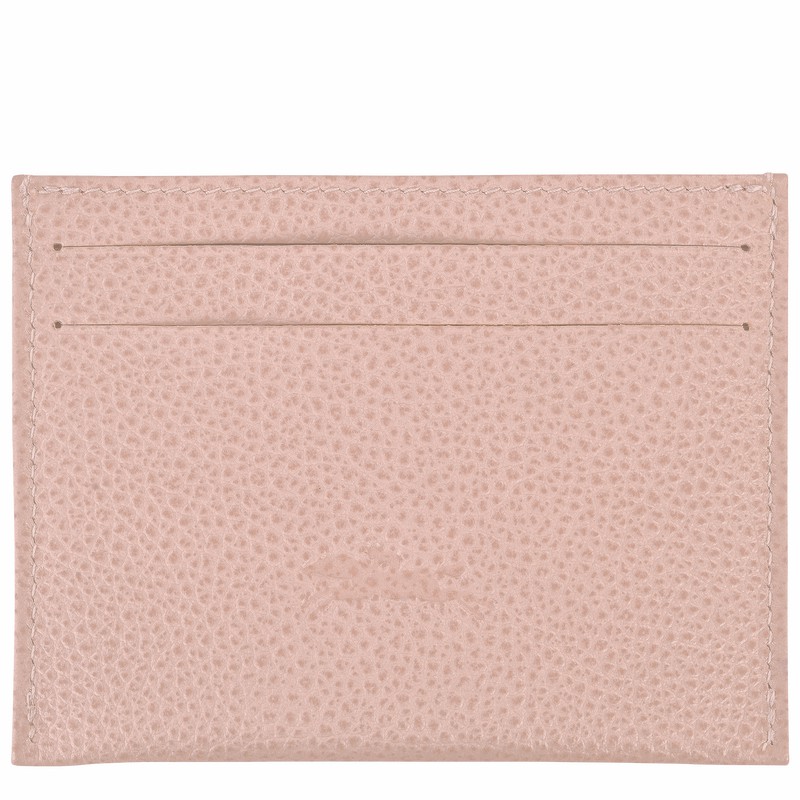 Beige Longchamp Le FOULONNÉ Cardholder - Leather UK | L3218021542-