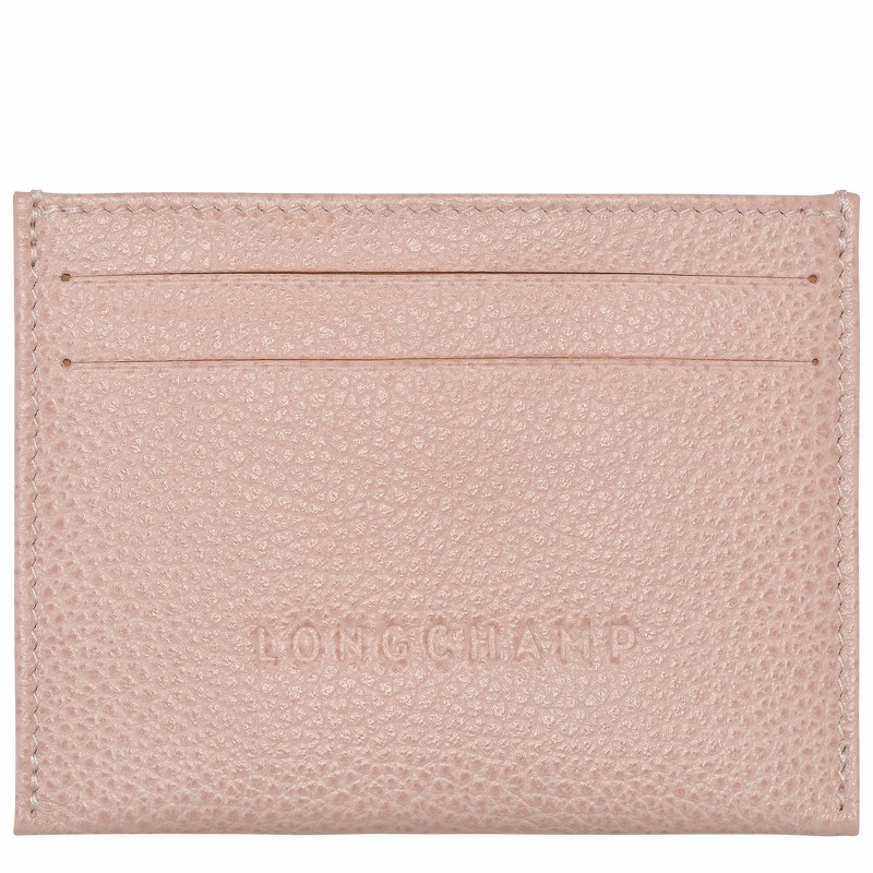 Beige Longchamp Le FOULONNÉ Cardholder - Leather UK | L3218021542