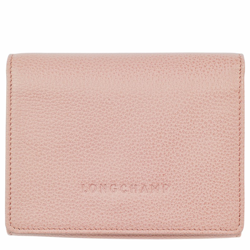 Beige Longchamp Le FOULONNÉ Wallet - Leather UK | 30021021542-