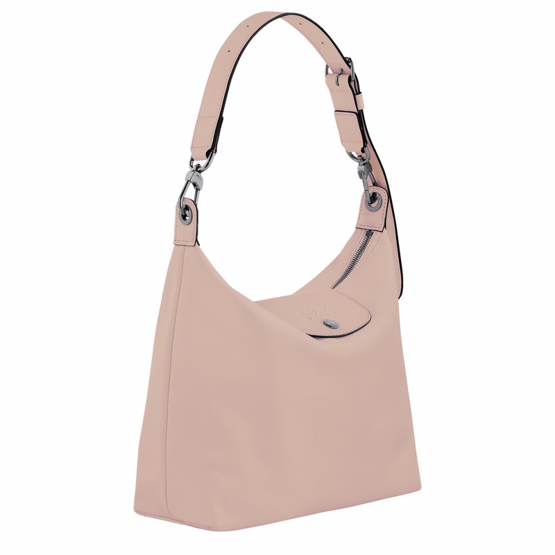 Beige Longchamp Le Pliage Xtra M Hobo bag - Leather UK | 10189987542