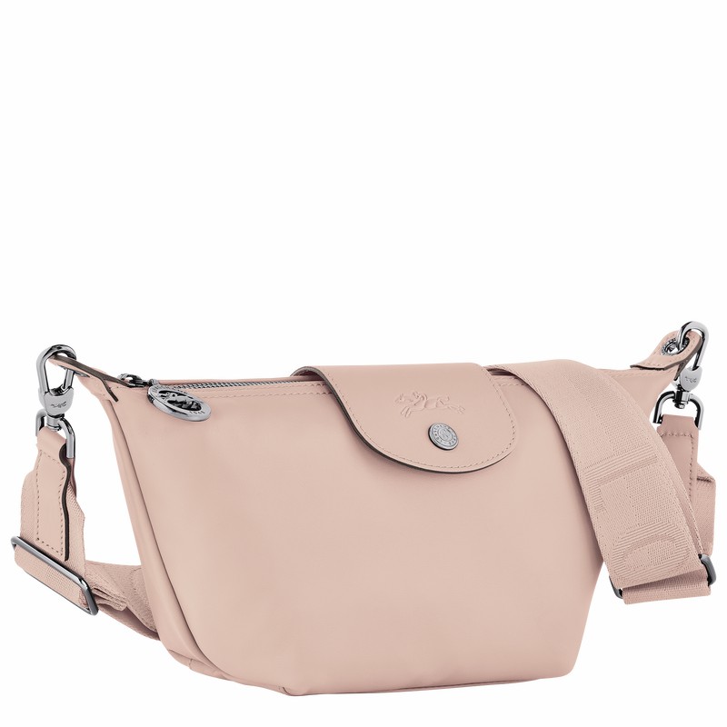 Beige Longchamp Le Pliage Xtra XS Crossbody bag - Leather UK | 10212987542