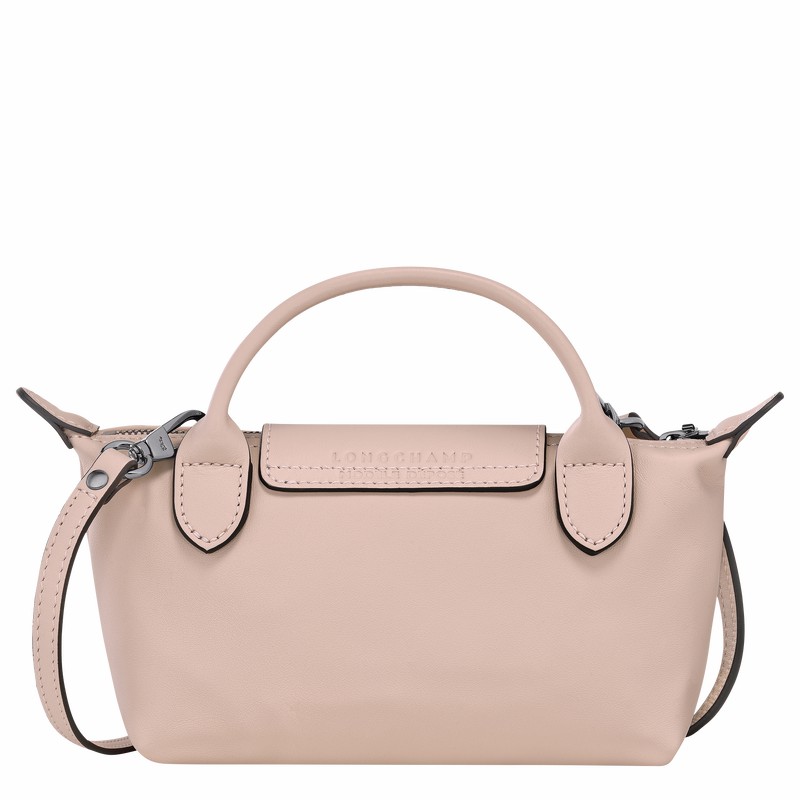 Beige Longchamp Le Pliage Xtra XS Pouch - Leather UK | 34205987542