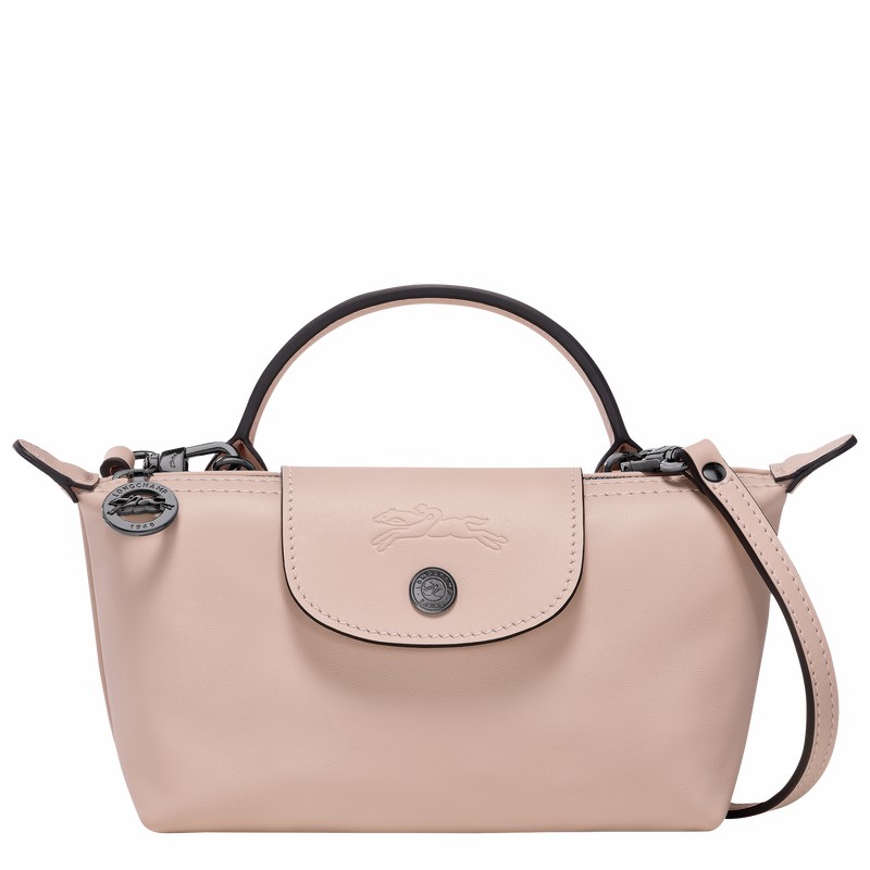 Beige Longchamp Le Pliage Xtra XS Pouch - Leather UK | 34205987542