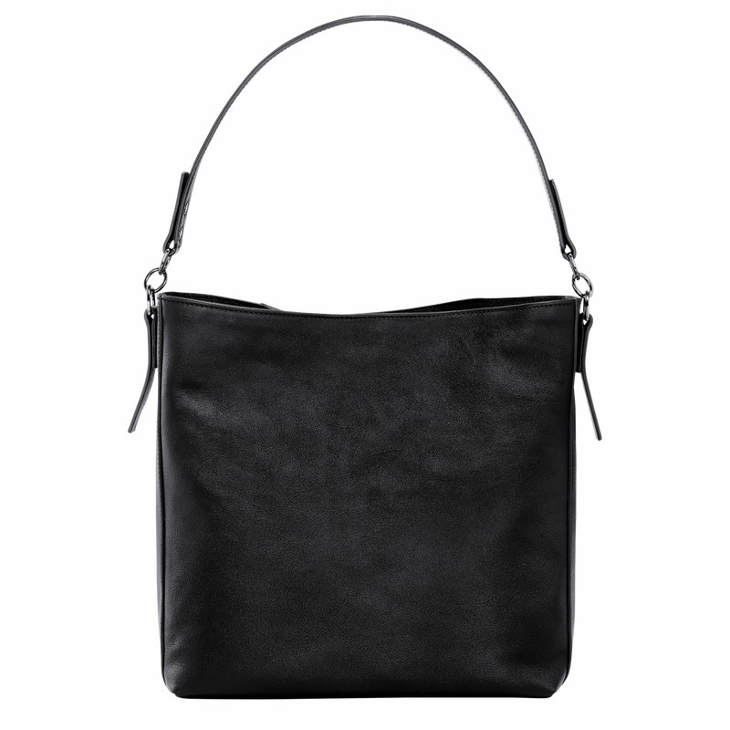 Black Longchamp 3D M Hobo bag - Leather UK | 10225HCV001