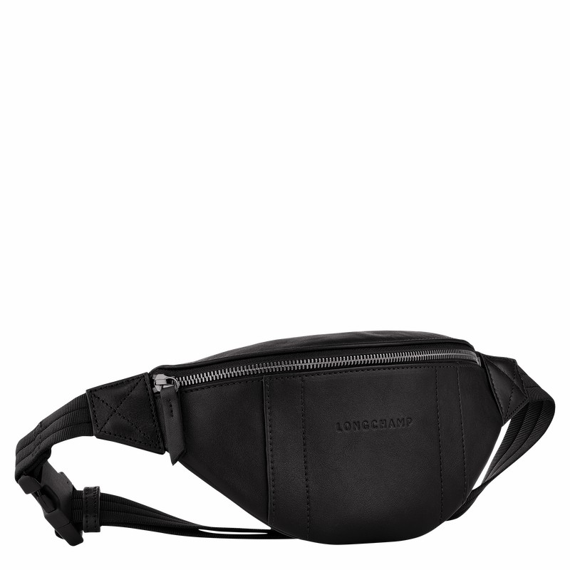 Black Longchamp 3D S Belt bag - Leather UK | 20054HCV001