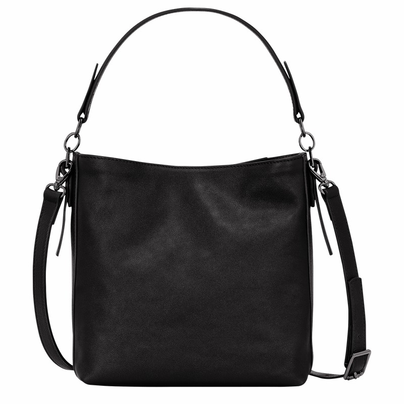 Black Longchamp 3D S Crossbody bag - Leather UK | 10215HCV001