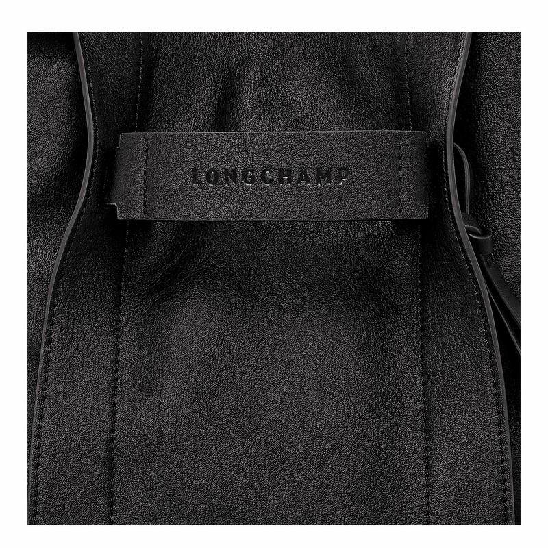 Black Longchamp 3D S Crossbody bag - Leather UK | 10215HCV001