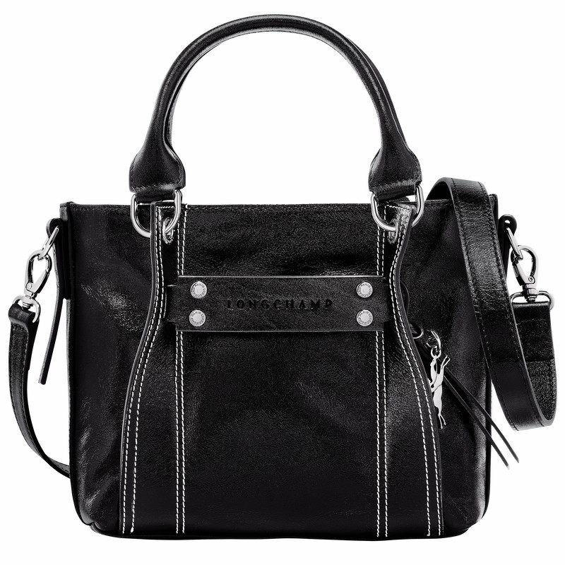 Black Longchamp 3D S Handbag - Leather UK | 10197HEX001