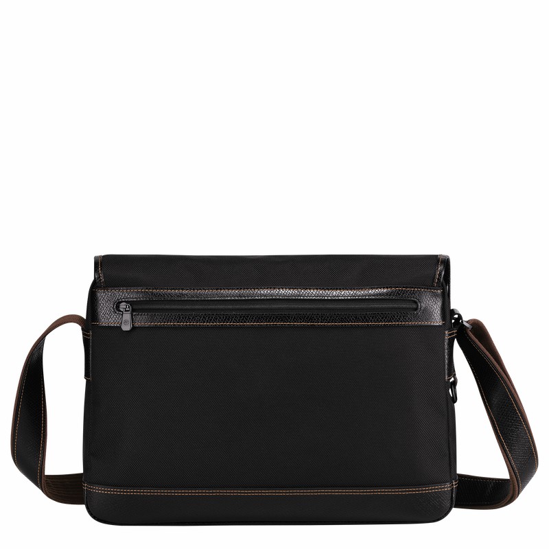 Black Longchamp Boxford L Crossbody bag - Recycled canvas UK | L2824080001