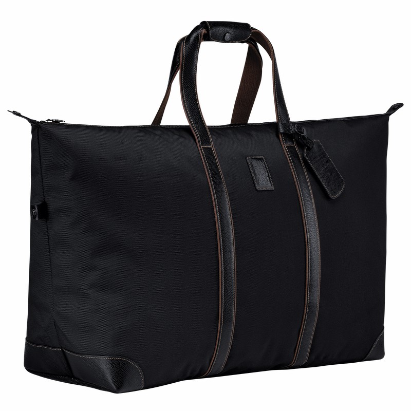 Black Longchamp Boxford L Travel bag - Recycled canvas UK | L1223080001-