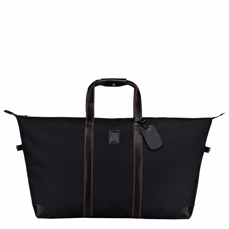 Black Longchamp Boxford L Travel bag - Recycled canvas UK | L1223080001