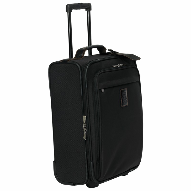 Black Longchamp Boxford S Suitcase - Recycled canvas UK | L1422080001-