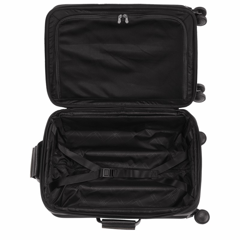 Black Longchamp Boxford S Suitcase - Recycled canvas UK | 24017080001